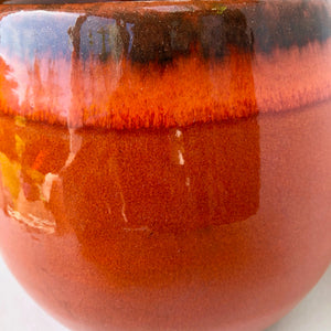 Orange Glazed Boule Pot