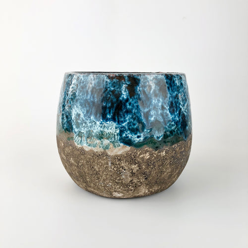 Blue Black Glazed Boule